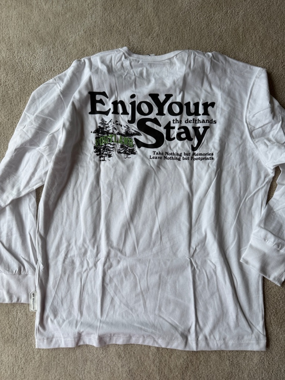 Defthands Men's White Long Sleeve Tee - Picture 3 of 3